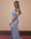 Sparkly Blue Mermaid Off Shoulder Long Party Prom Dresses To Impress,Evening Dress,13433