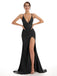 Mismatched Black Mermaid Maxi Long Bridesmaid Dresses For Wedding Party,WG1640