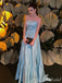 Elegant Blue A-line Maxi Long Party Prom Dresses To Impress,Evening Dress,13453