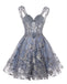 Cute Grey A-line Mini Short Prom Homecoming Dresses Online,CM1002