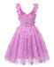 Cute Floral Purple A-line Mini Short Prom Homecoming Dresses Online,CM1003