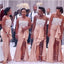 Elegant Mermaid Side Slit Maxi Long Bridesmaid Dresses For Wedding Party,WG1601