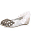 Fashion Sparkly Crystal Flat Heels Pointed Toe Rhinestone Wedding Bridal Shoes, S004