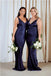 Mismatched Blue Mermaid Backless Cheap Maxi Long Bridesmaid Dresses,WG1516