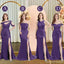 Mismatched Plum Mermaid Cheap Bridesmaid Dresses Online, WG1084