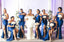 Mismatched Sexy Mermaid Maxi Long Wedding Guest Bridesmaid Dresses,WG1540