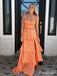 Pretty Orange A-line Long Party Prom Dresses To Impress,Evening Dress,13471