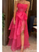 Pretty Pink A-line Long Party Prom Dresses To Impress,Evening Dress,13509