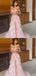 Pretty Pink Off Shoulder A-line Long Party Prom Dresses To Impress,Evening Dress,13465