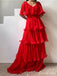 Pretty Red A-line Maxi Long Party Prom Dresses To Impress,Evening Dress,13452