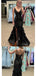 Sexy Black Mermaid V-neck Long Party Prom Dresses To Impress,Evening Dress,13477