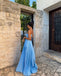 Sexy Blue A-line Spaghetti Straps Long Party Prom Dresses To Impress,Evening Dress,13532