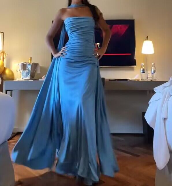 Sexy Blue Mermaid Long Party Prom Dresses To Impress,Evening Dress,13543