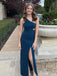 Sexy Blue Mermaid One Shoulder Long Party Prom Dresses To Impress,Evening Dress,13499