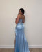 Sexy Blue Mermaid Side Slit Long Party Prom Dresses To Impress,Evening Dress,13432