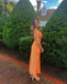 Sexy Orange Sheath Spaghetti Straps Maxi Long Party Prom Dresses, Evening Dress,13169