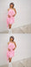 Sexy Pink A-line Spaghetti Straps Mini Short Prom Homecoming Dresses,CM980