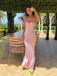 Sexy Pink Mermaid Halter Long Party Prom Dresses To Impress,Evening Dress,13568