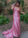 Sexy Pink Mermaid V-neck Maxi Long Party Prom Dresses To Impress,Evening Dress,13370