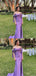 Sexy Purple Mermaid Off Shoulder Maxi Long Bridesmaid Dresses For Wedding Party,WG1598