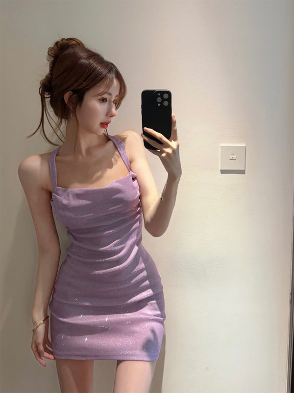 Sexy Purple Sheath Backless Short Homecoming Dresses,Short Prom Dresses,CM954