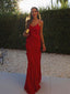 Sexy Red Sheath Spaghetti Straps Maxi Long Party Prom Dresses,Evening Dress,13249