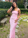 Simple Pink Mermaid Maxi Long Party Prom Dresses,Evening Dress,13357