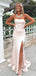 Simple Pink Mermaid Side Slit Maxi Long Party Prom Dresses,Evening Dress,13274