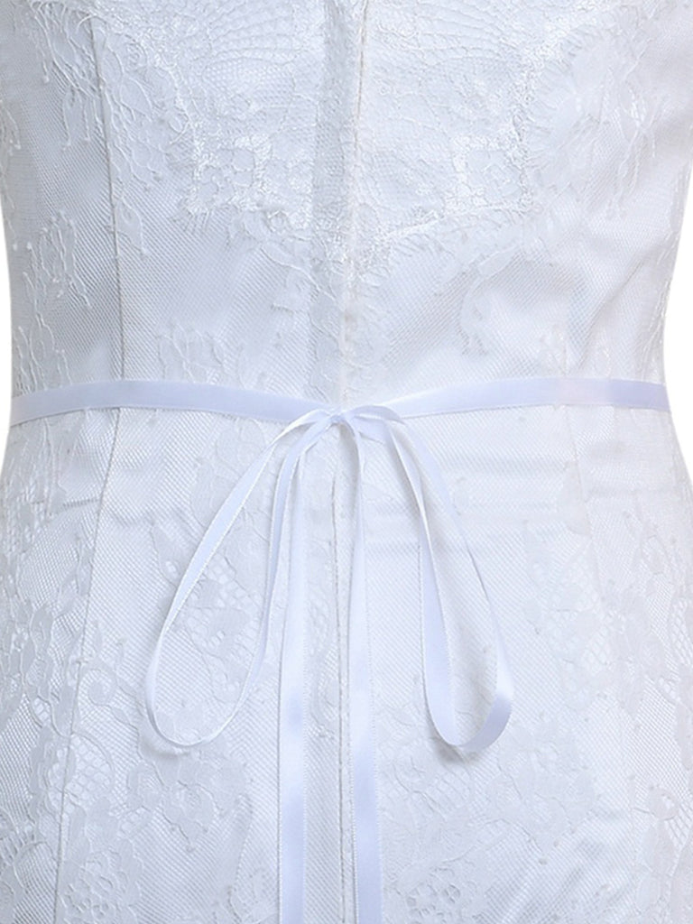 Simple Sparkly Beaded Thin Brides Sash For Wedding,S305