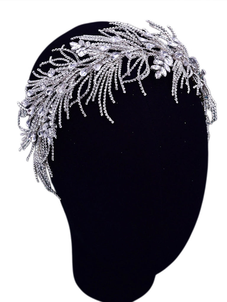 Sparkly Beaded Luxury Rhinestone Tassel Hair Accessories for Women, HP490