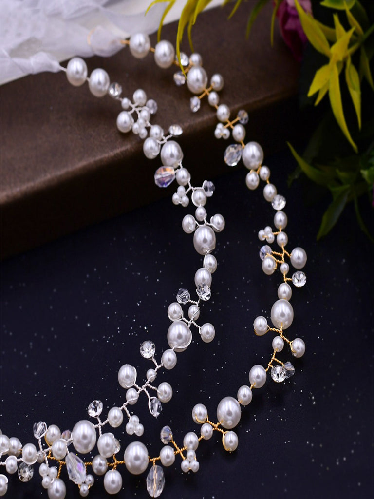 Sparkly Luxury Rhinestone Pearl Headband for Women, HP03