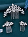 Sparkly Rhinestone Hair Accessories Hairpin Handmade Hair Comb Headwear Set, HP387