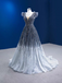 Gorgeous Blue A-line Maxi Long Party Prom Dresses To Impress,Evening Dress,13442