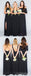 Black Chiffon Mismatched Eleagnt Long Wedding Bridesmaid Dresses, WG321