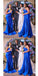 Blue Mermaid One Shoulder Cheap Long Bridesmaid Dresses,WG1433