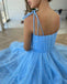 Blue Spaghetti Straps Short Homecoming Dresses,Cheap Short Prom Dresses,CM919