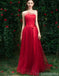 Bright Red Lace Tulle Short Mismatched Cheap Bridesmaid Dresses Online, WG537