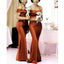 Burgundy Mermaid One Shoulder Cheap Long Bridesmaid Dresses,WG1237