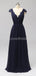 Cap Sleeves Floor Length Lace V Neck Cheap Bridesmaid Dresses Online, WG591