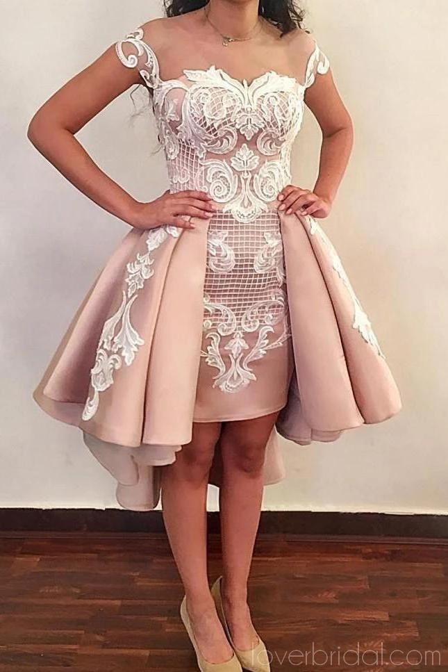 Cap Sleeves Sweetheart Dusty Pink Cheap Homecoming Dresses Online, Cheap Short Prom Dresses, CM753