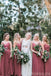 Chiffon Dusty Rose Floor Length Cheap Bridesmaid Dresses Online, WG564