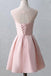 Cute Illusion Scoop Pink Cheap Short Red Homecoming Dresses Online, CM536