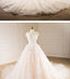 Elegant V Neckline Lace Long Tail Wedding Dresses, Custom Made Wedding Dresses, Cheap Wedding Gowns, WD218