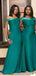 Emerald Green Mermaid Off Shoulder Cheap Long Bridesmaid Dresses,WG1226