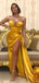 Gold Mermaid Sweetheart High Slit Cheap Long Prom Dresses Online,12716