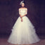 Gorgeous Off Shoulder Half Sleeve Ball Gown See Through Lace Wedding Dress, WD0097