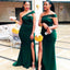 Green Mermaid One Shoulder Side Slit Cheap Long Bridesmaid Dresses Online,WG1023