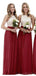 Halter Red Skirt Long Cheap Bridesmaid Dresses Online, WG625