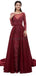 Long Sleeves Dark Red Heavily Beaded Evening Prom Dresses, Evening Party Prom Dresses, 12100