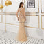 Long Sleeves Heavily Beaded See Through Mermaid Evening Prom Dresses, Evening Party Prom Dresses, 12096